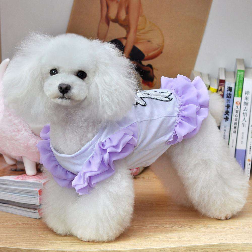 Dog Dress Costumised Skirt Princess Small Dog Pink Blue Dresses Summer Wedding Puppy Pet Supplies