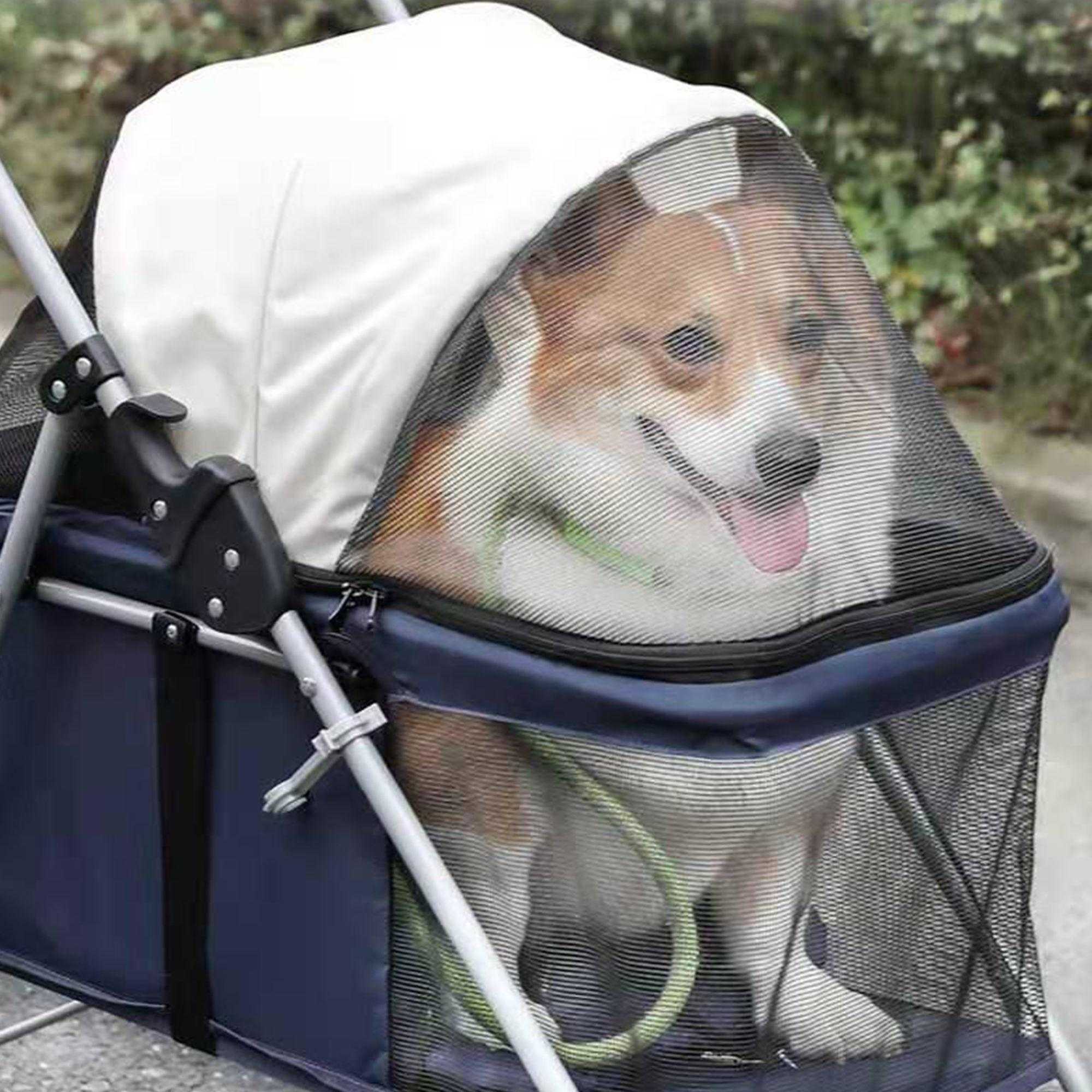 Stable Light Weight One Handle Foldable Pet Stroller