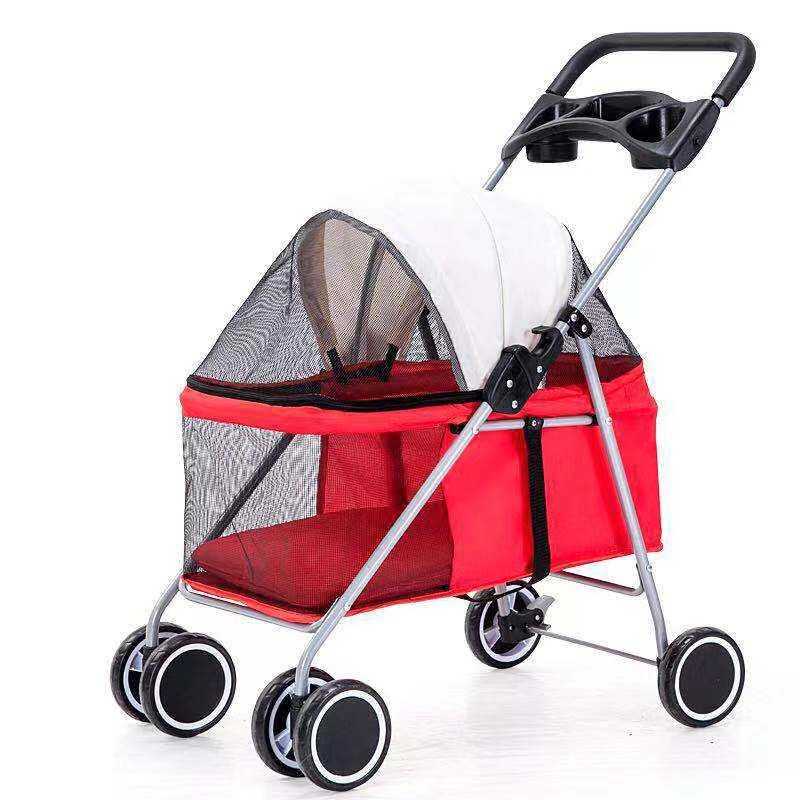 Stable Light Weight One Handle Foldable Pet Stroller