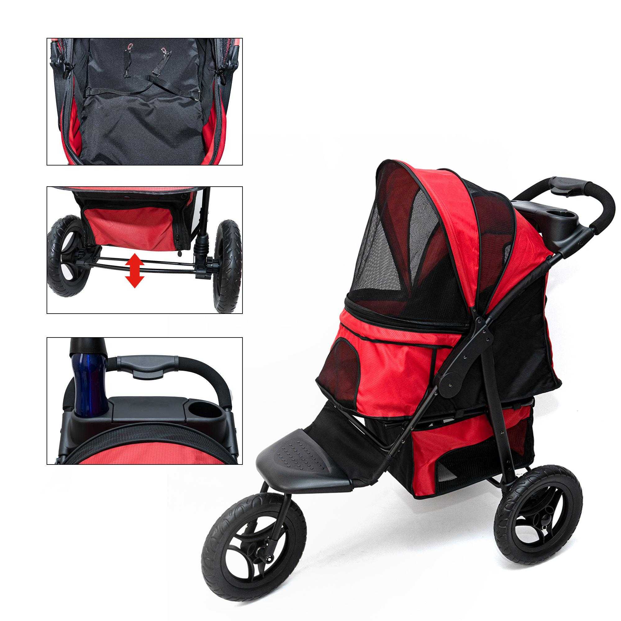 Stable Aluminum Alloy Light Weight One Handle Fold Pet Stroller