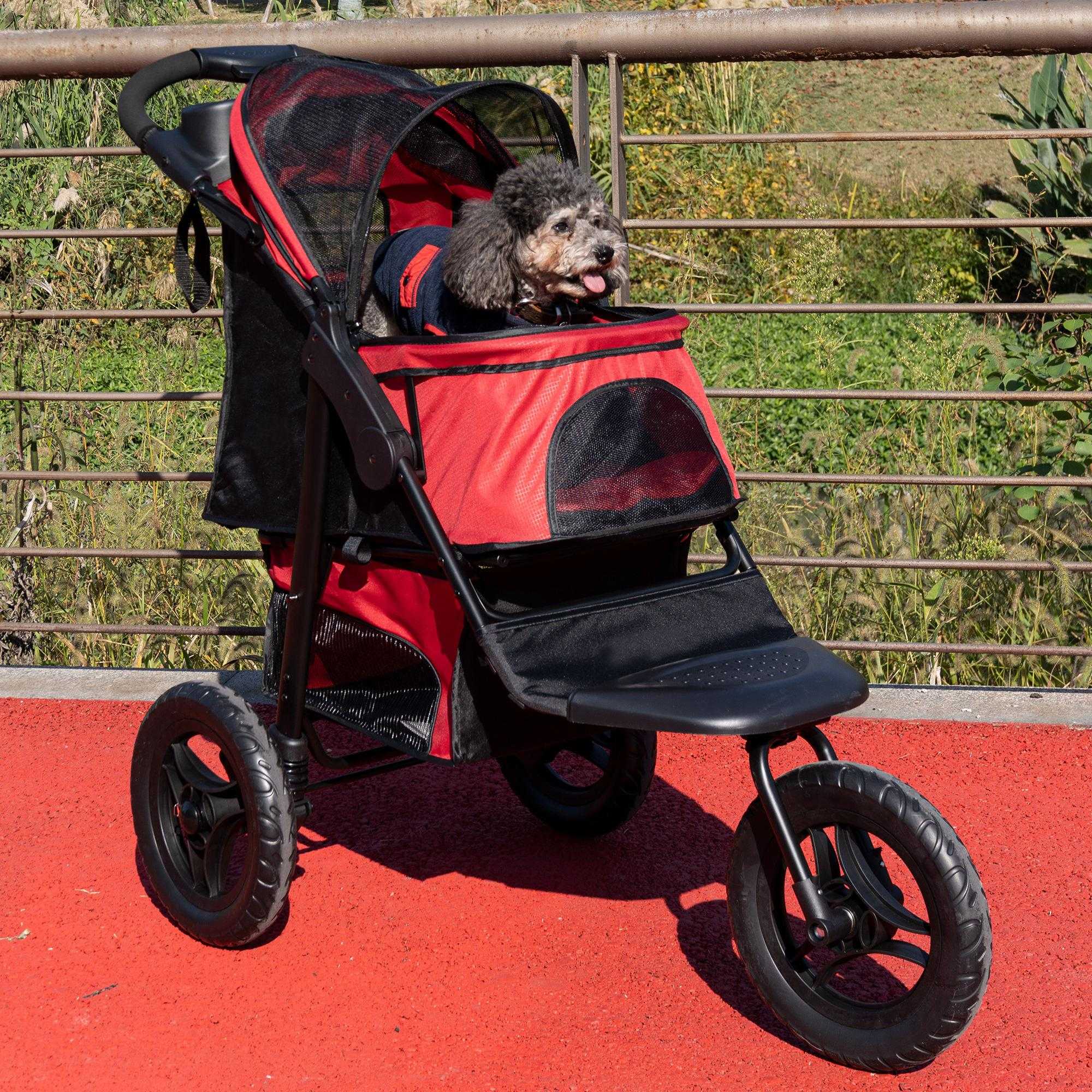 Stable Aluminum Alloy Light Weight One Handle Fold Pet Stroller