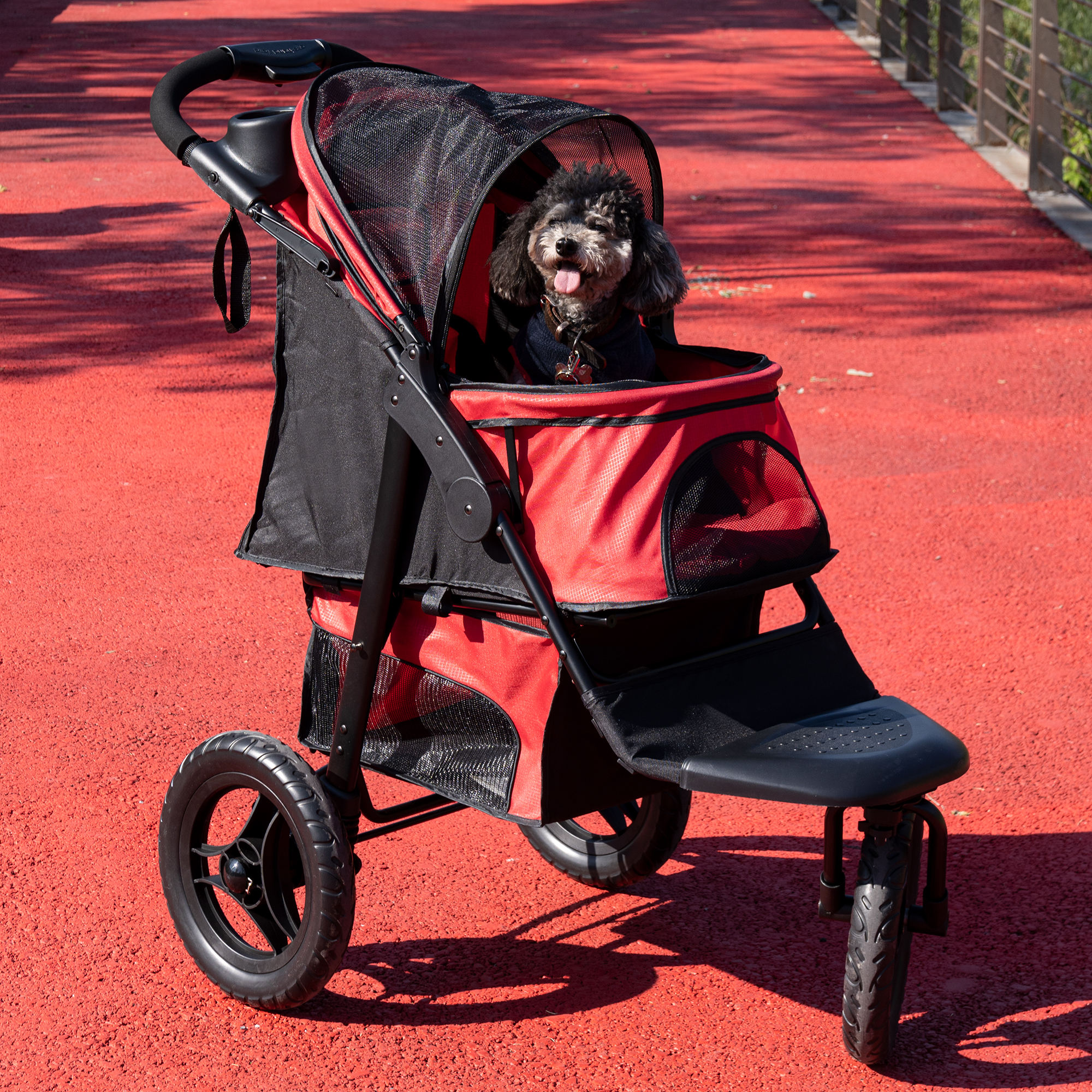 Stable Aluminum Alloy Light Weight One Handle Fold Pet Stroller