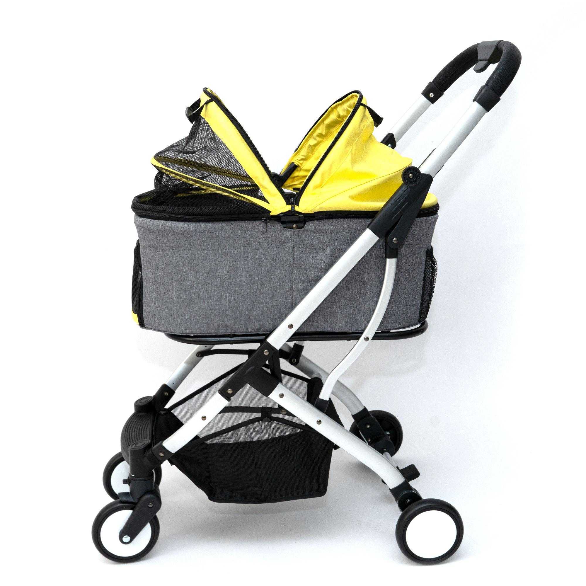 Multifunctional Durable Aluminum Alloy Light Weight One Key Foldable Pet Stroller