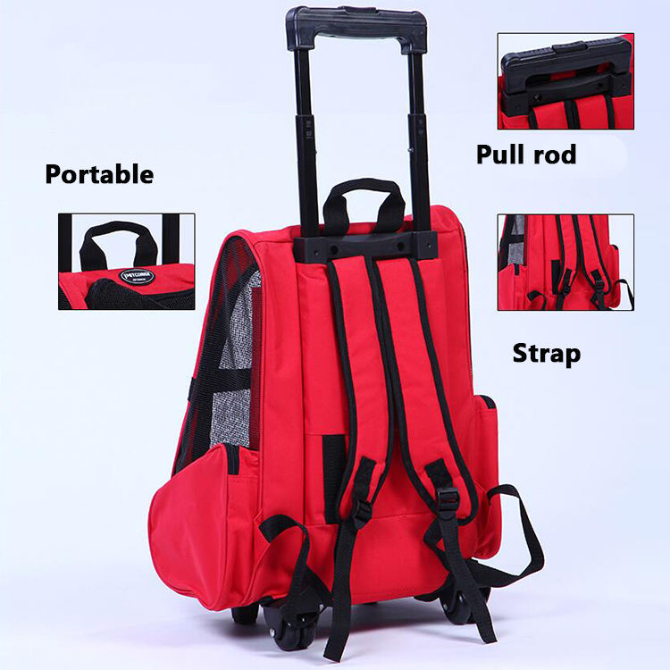 Popular Use Expandable Carry On Travel Pet Dog Carrier With Wheels