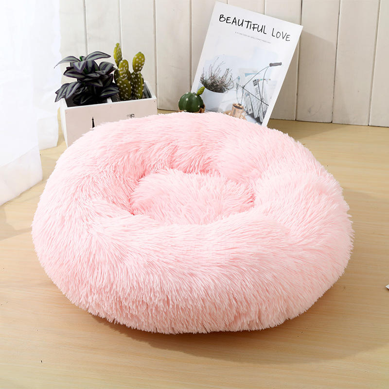 Autumn Winter Comfortable Plush Cat Beds Soft Dog Washable Donut Cuddler Multiple Sizes Sleeping Bed