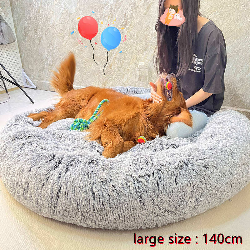 Manufacturer Wholesale Plush Fluffy Large Donut Dog Beds Large Dog Sofa Luxury Pet Bed