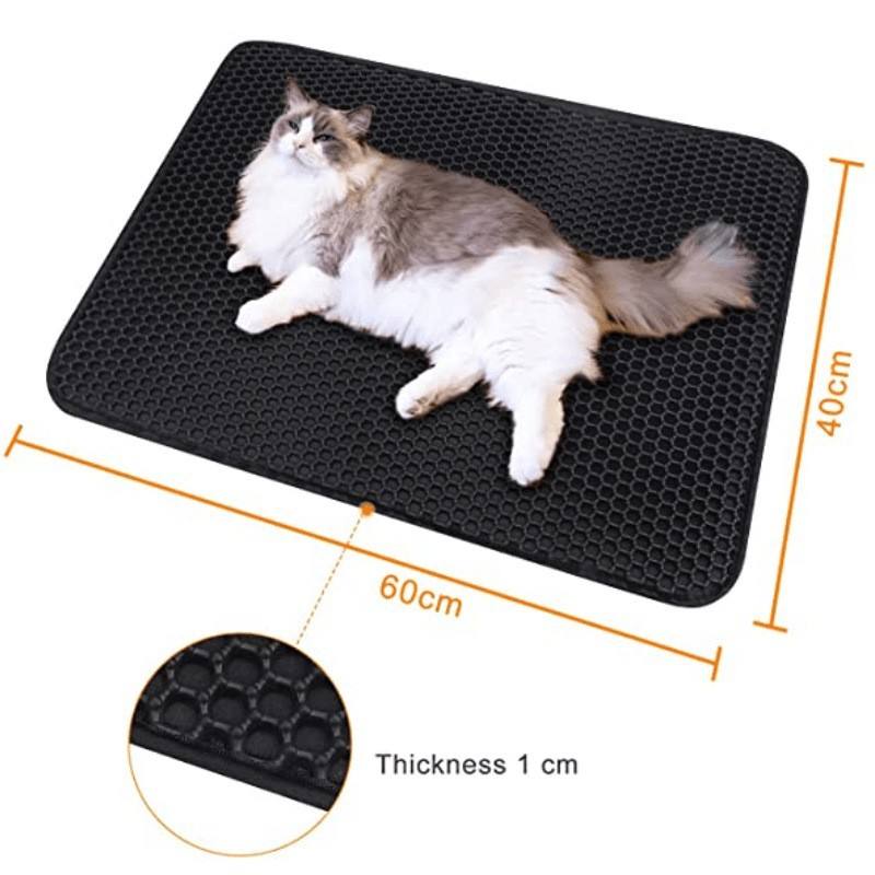 Cat Accessories Waterproof Reusable Double Layer Non-slip Cat Litter Box Mat Clean Pad Matunder