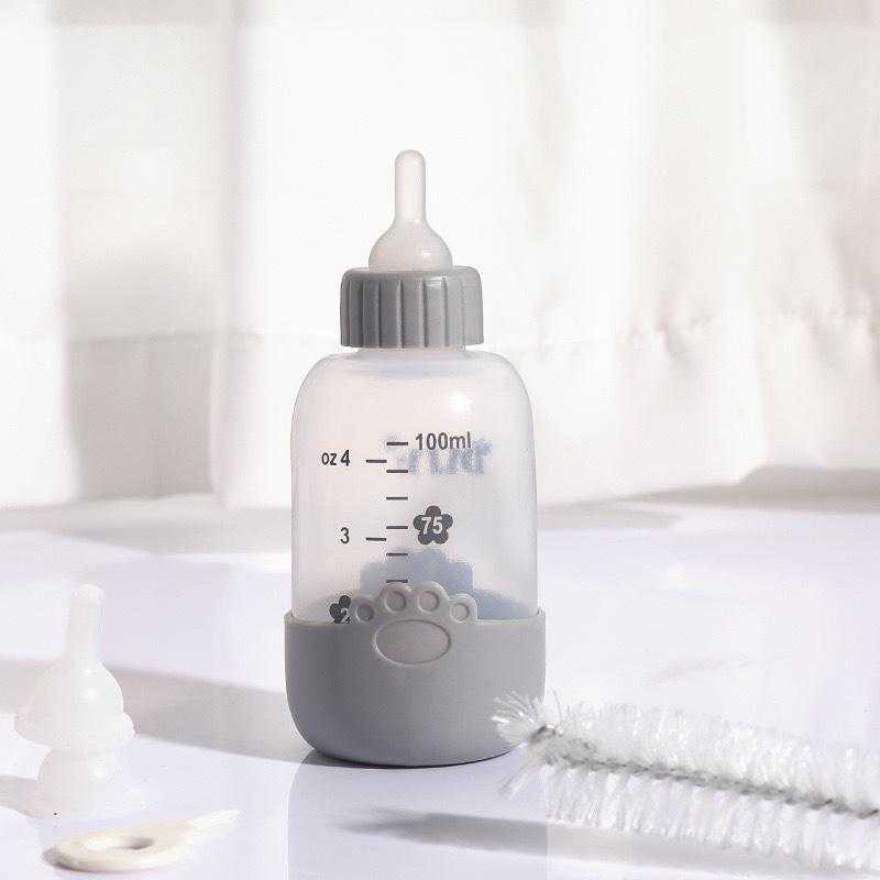 100ml 5pcs New Pp Cat Dog Baby Professional Feeding Milk Bottle Puppy Kitten Feeding Bottle Pet Cat Nursing Bottle