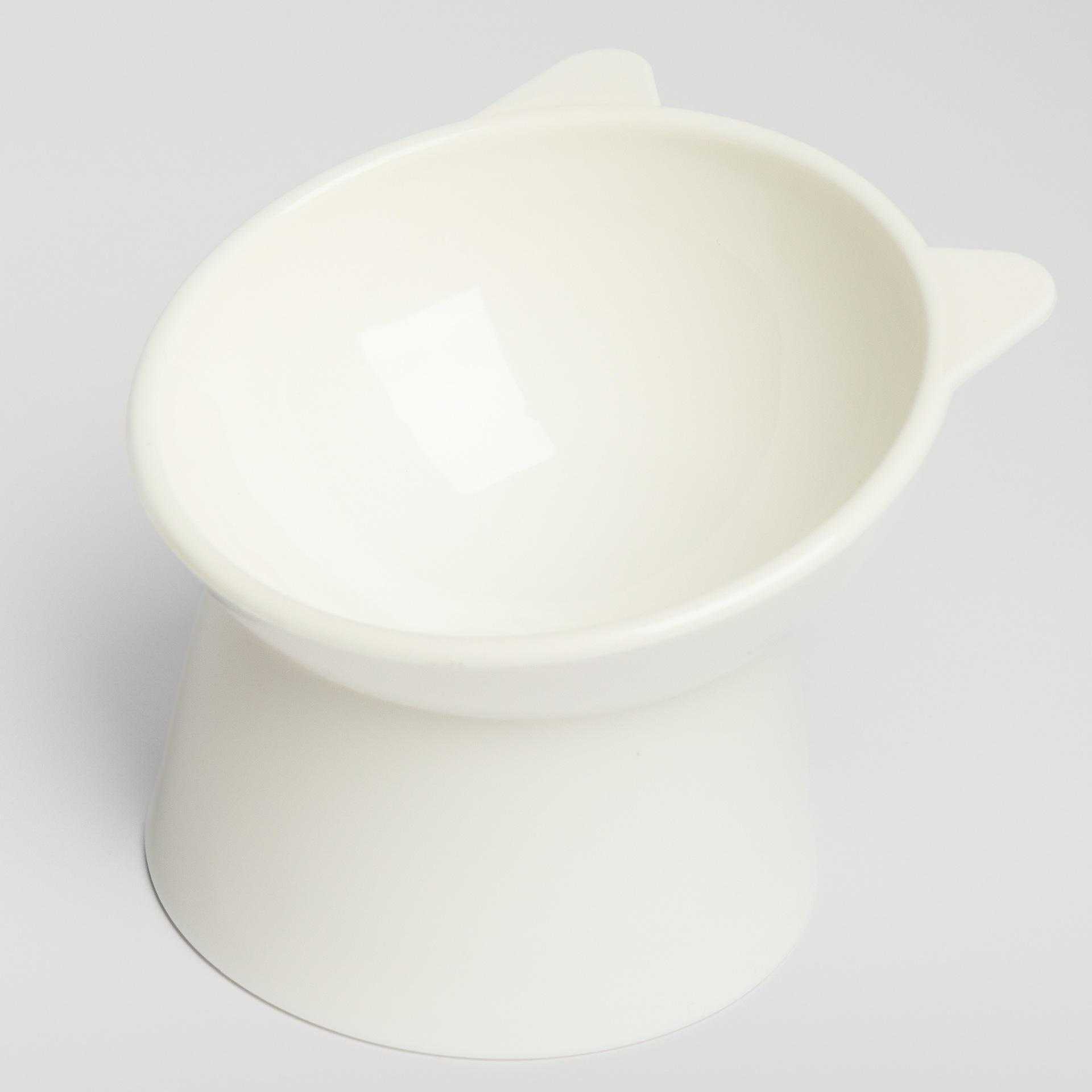 Best Selling Plastic Pet Cat Dog High-footed Oblique Mouth Anti Overturning Cup Pet Feeder Bowl