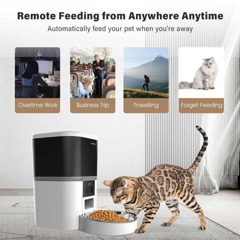 New Smart App Control Full Hd Wifi Pet Camera Food Dispenser 4l Dog Cat Pet Feeder