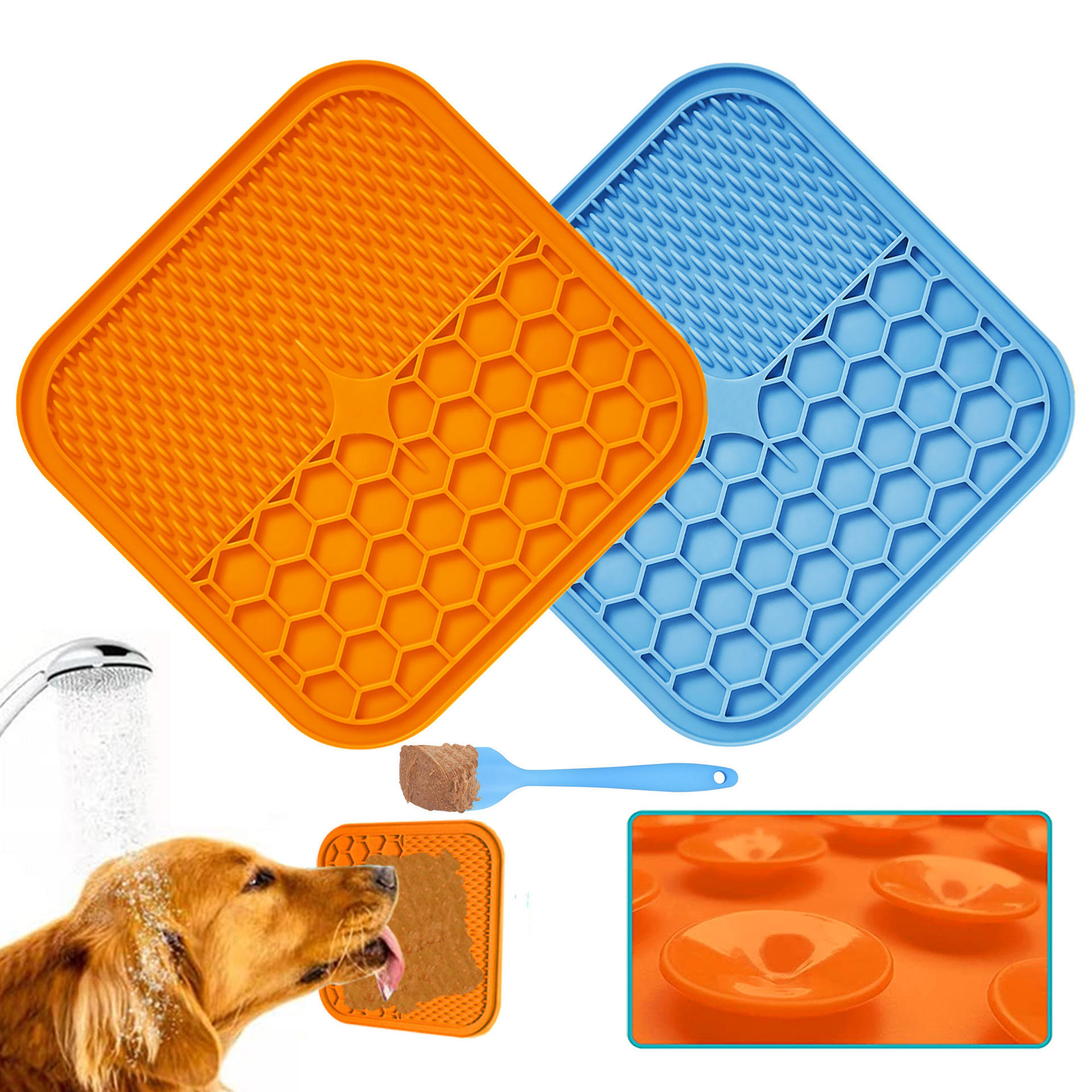 Wholesale Silicone Snuffle Mat Puzzle Toys Food Mat With Suction Cups Pet Slow Feeding Mat Dog Cat Lick Pad Bowls For Dogs