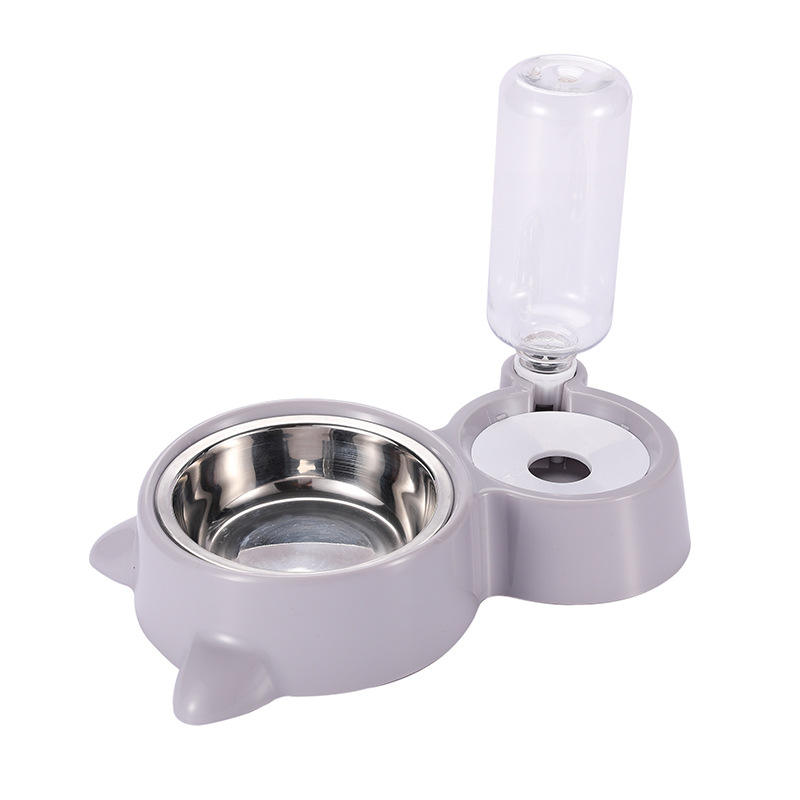 Double Bowl Pet Feeder Non-slip Transparent Bowls Pet Food Bowls For Cats And Small Dogs Pet Supplies