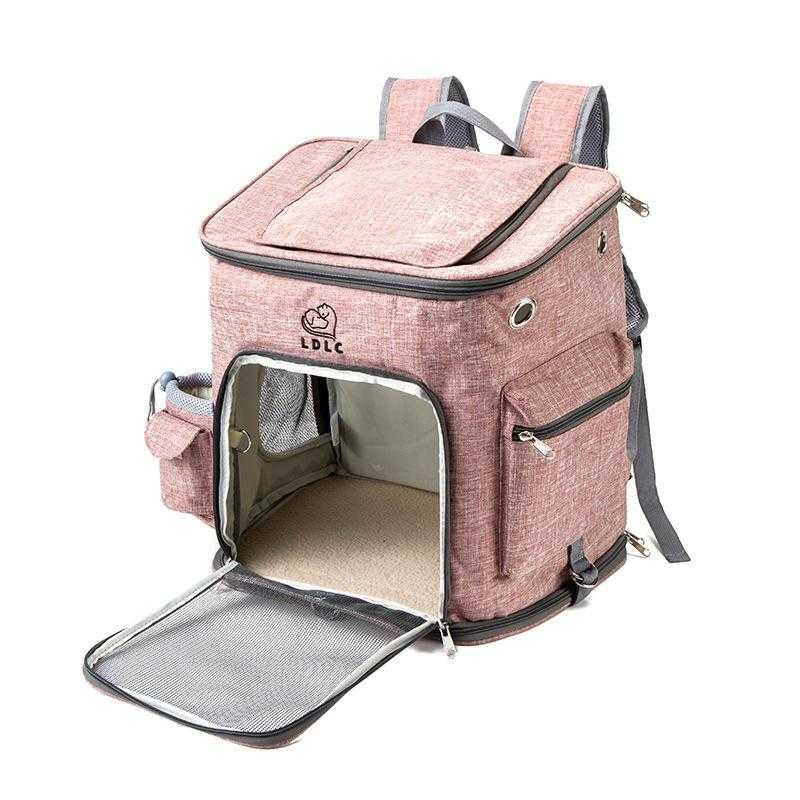 Wholesale Breathable Comfortable Mesh Surface Pet Folding Backpack Small Dog Cat Travel Cage Pets Carrier Bags