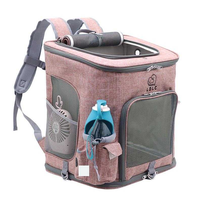 Wholesale Breathable Comfortable Mesh Surface Pet Folding Backpack Small Dog Cat Travel Cage Pets Carrier Bags