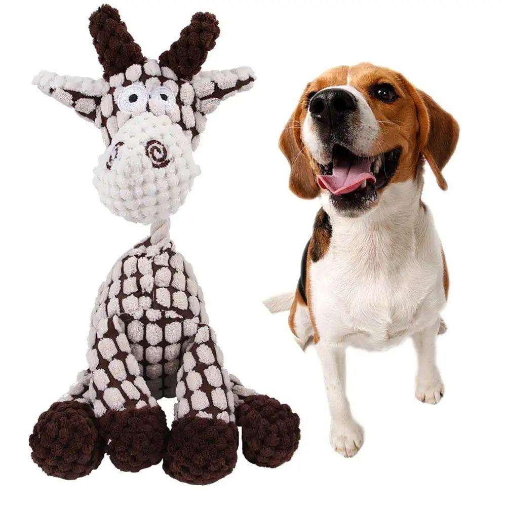 Factory Wholesale Plush Dog Toys Funny Donkey Interactive Bite Resistant Toy Puppy Squeaky Chew Toys
