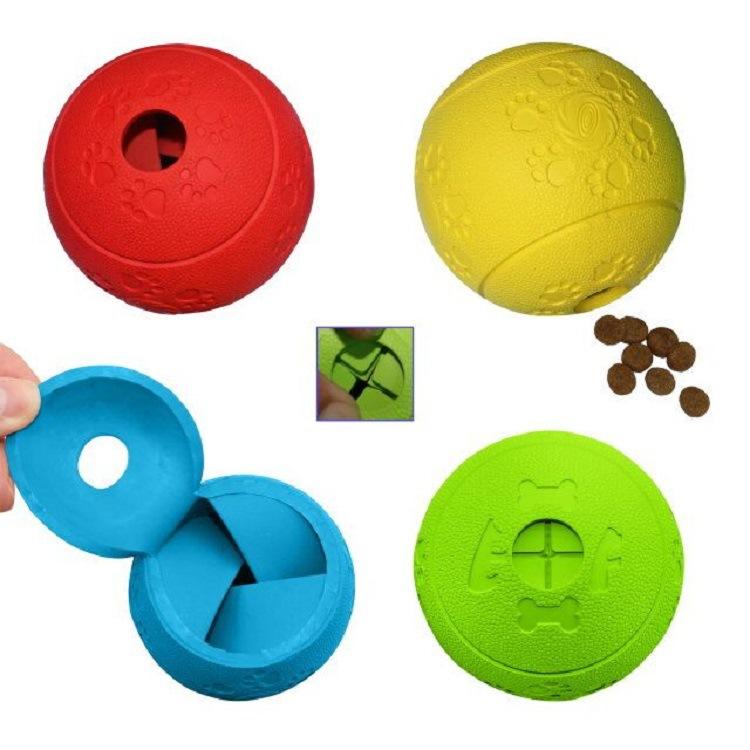 High Quality Bite Resistant Food Snack Treat Rubber Ball Pet Ball Dog Chew Toy