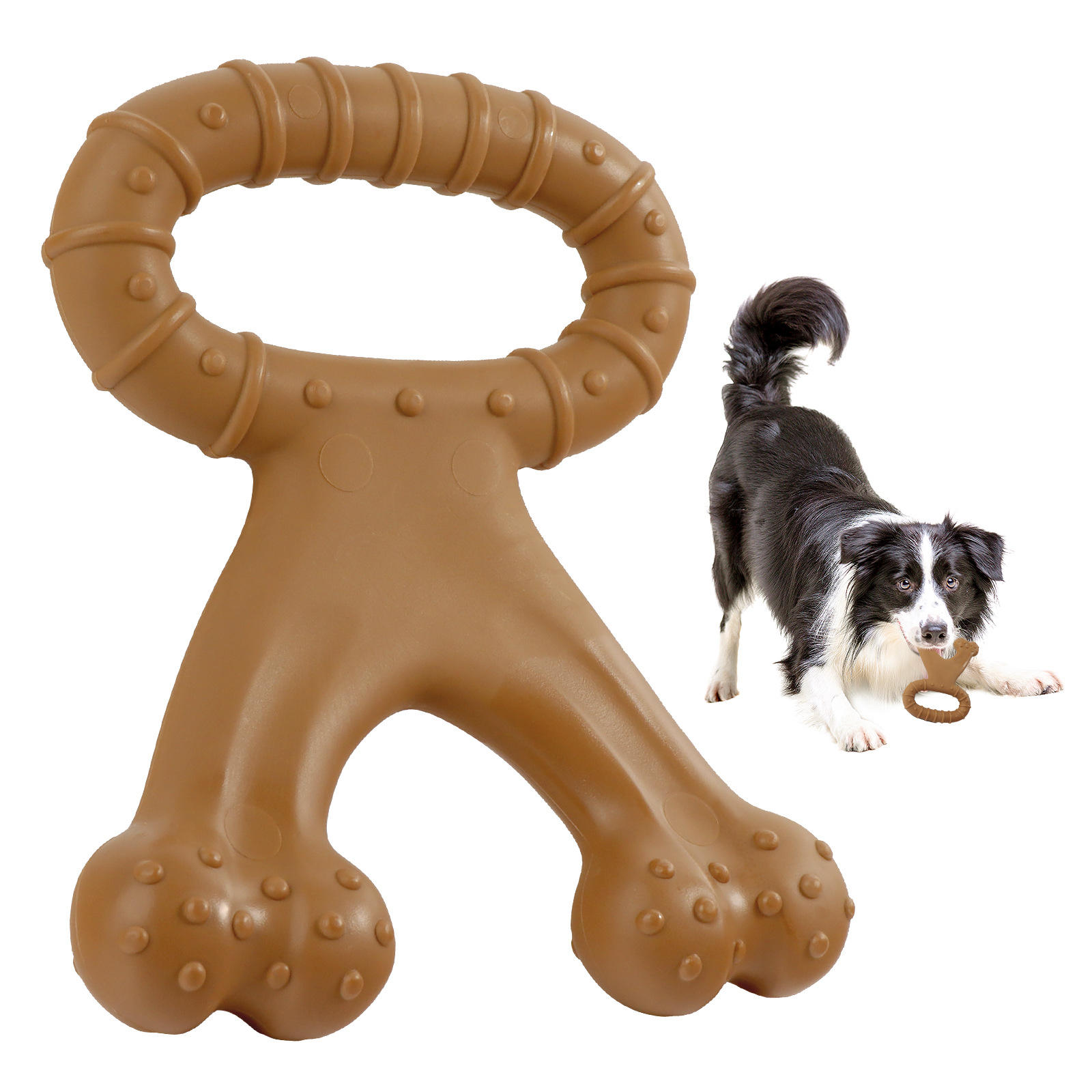 Wholesale Durable Dog Chew Toys For Aggressive Chewers Bacon Dog Bone Toys Can Be Given As Christmas Gifts To Dogs