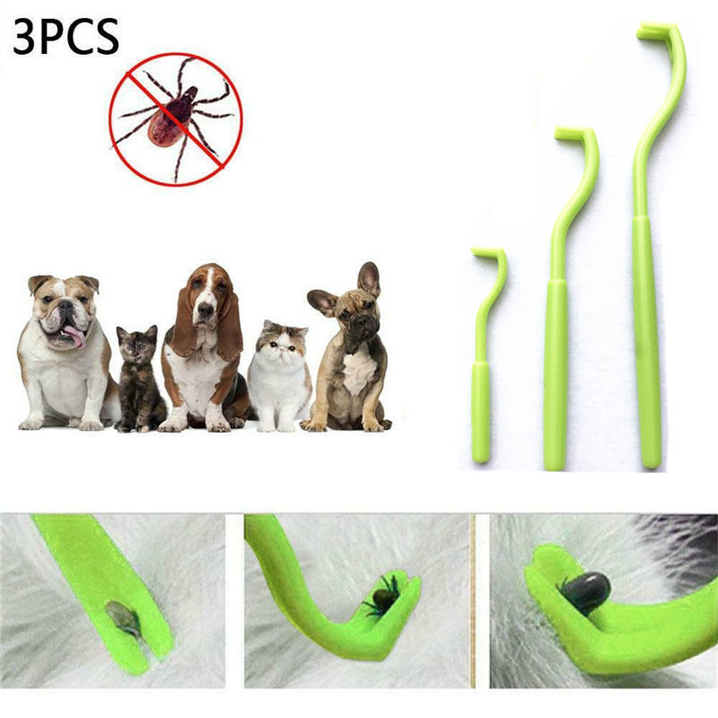 Cat Dog Grooming Supplies Tool Tweezers Plastic Painlessly Hook Scratching Flea Extractor Tweezers Pet Tick Remover