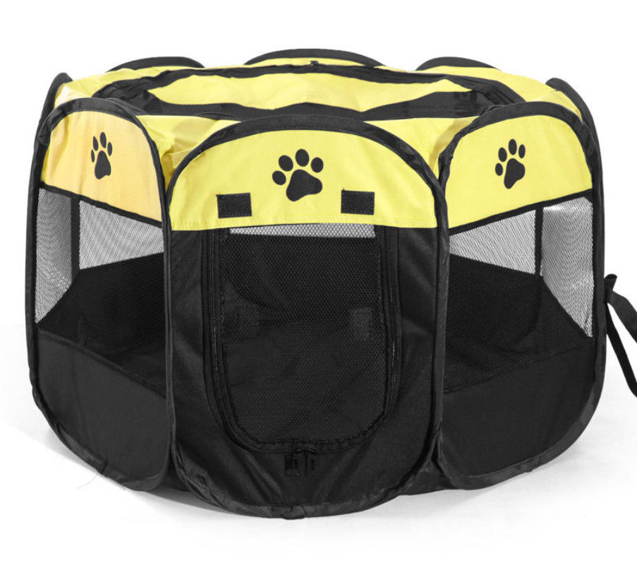 High Quality Scratch-resistant Outdoor Pop Up Pet Carrier Tent Portable Folding Pet Tent Dog House Octagonal Cage