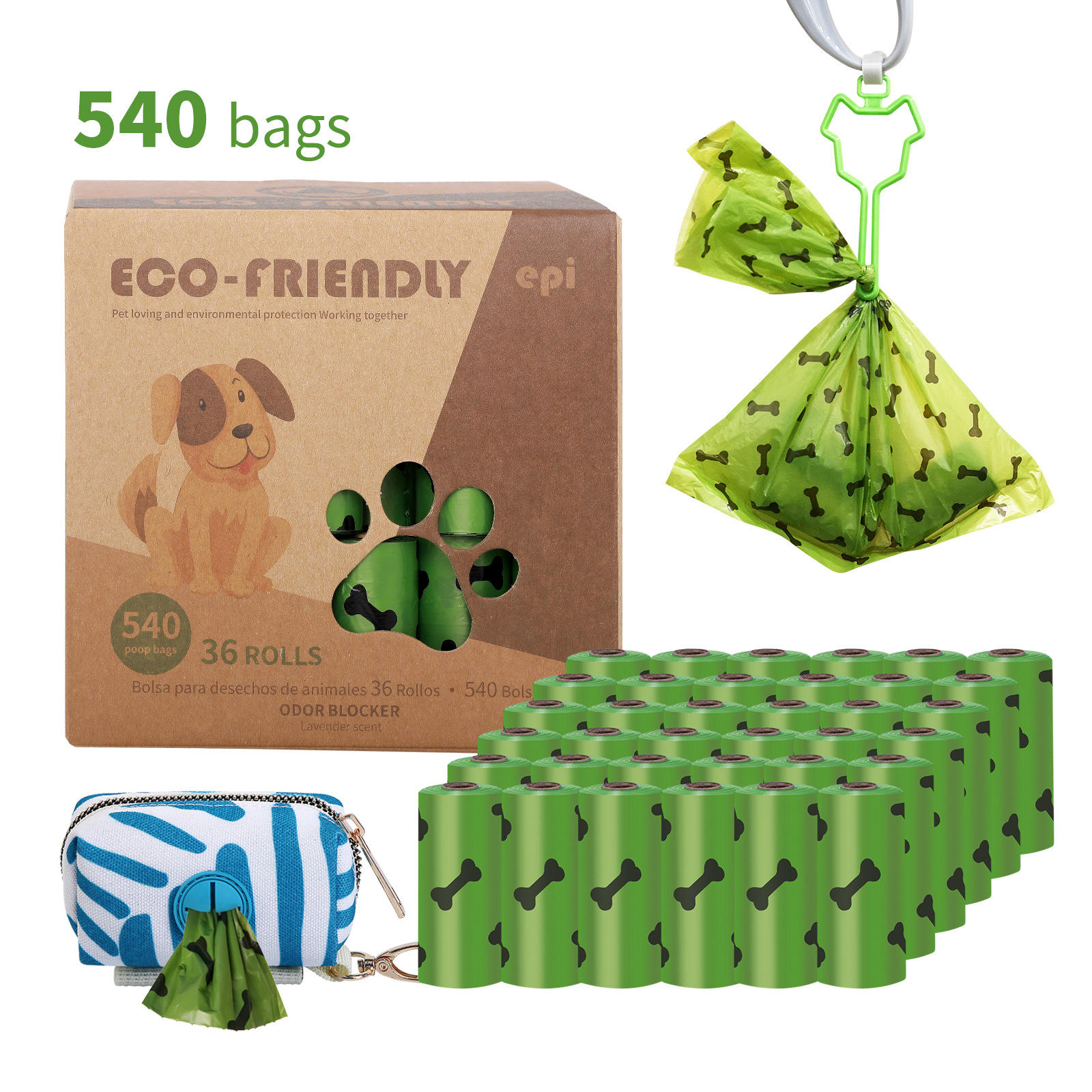Wholesale Hundekotbeutel Pet Waste Disposal Epi+hdpe Compostable Biodegradable Plastic Dog Garbage Poop Bag