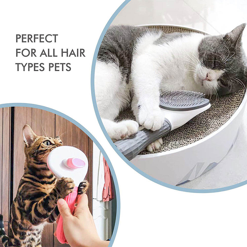 Pet Supplies Removes Dog Hair Comb For Cat Dog Grooming Brush Hair Self Cleaning Slicker Brushes Cat Comb