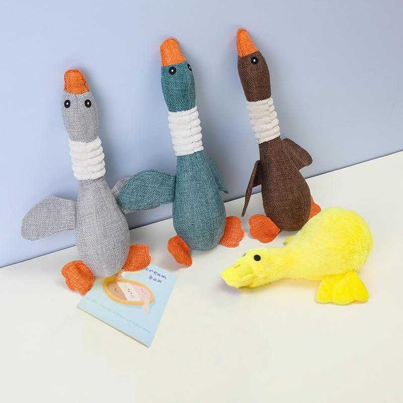 Customized Hot Sale Plush Dog Toys Stuffer Animals Cute Plush Toy Custom Small Pet Dog Wild Goose Soft Plush Toys