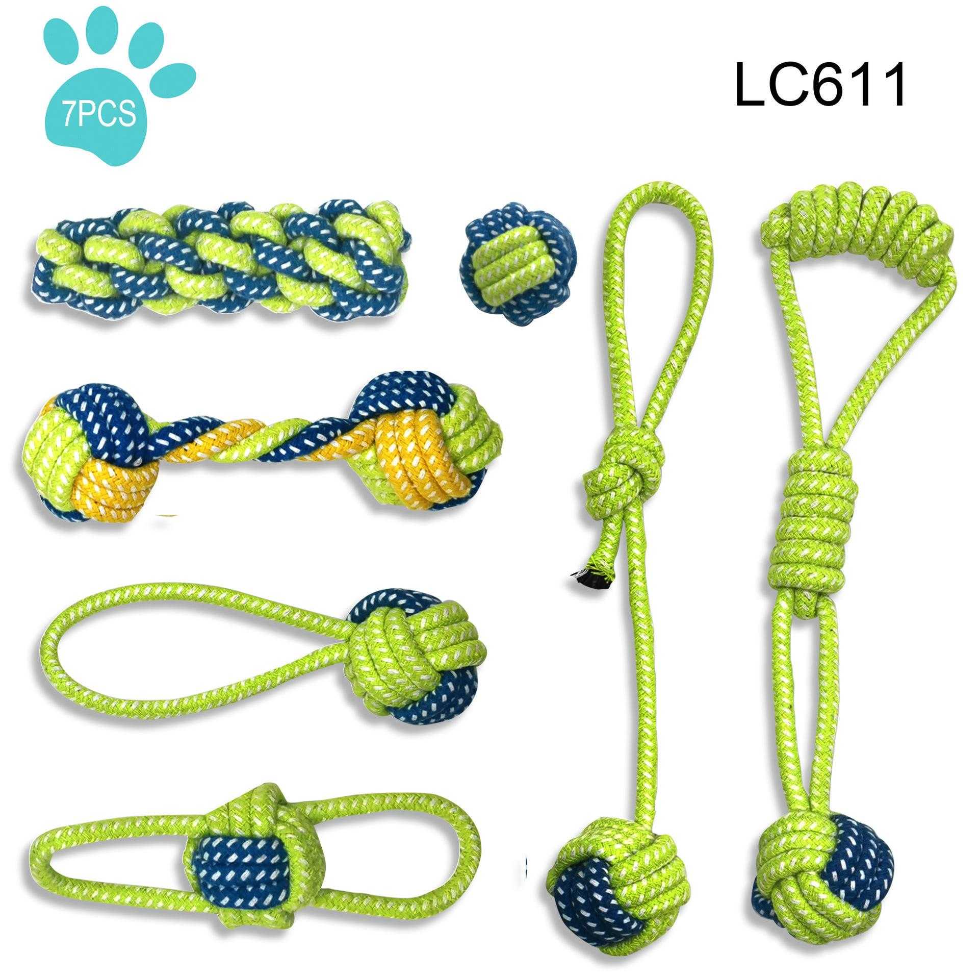 Manufacturer Wholesale Tpr Rope Plush Poop Bag Pet Dog Toys Set