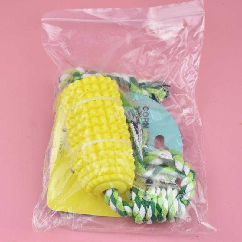 2023 Hot Sale Custom Puppy Teeth Chew Corn Stick Toy Puppy Teeth Chew Corn Stick Toy For Small Meduium Tpr Rope Dog Toys