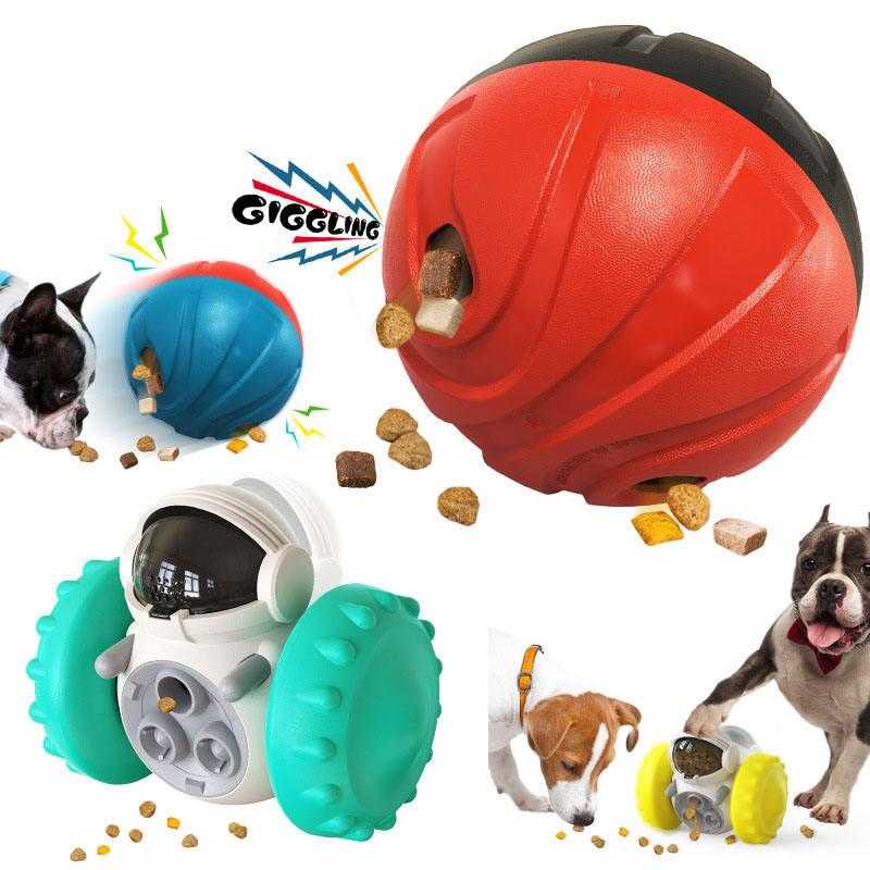 Robot Food Dispenser Interactive Pet Slow Treat Toy Dogs Food Puzzle Feeder Toys