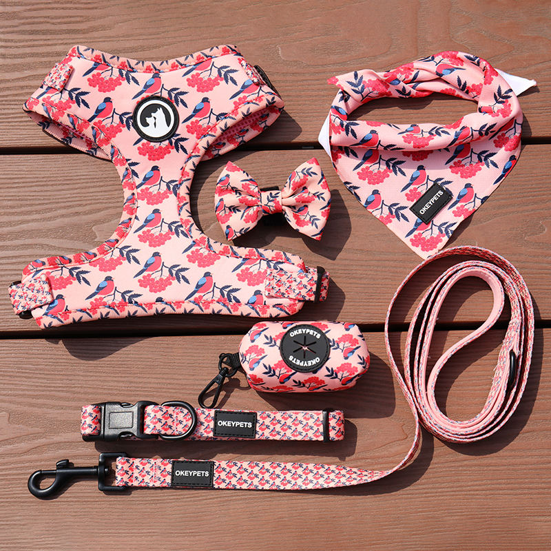 Hot Sale High Quality Adjustable Neoprene Customized Strong Cute Puppy Korean Dog Pet Harness For Dogs