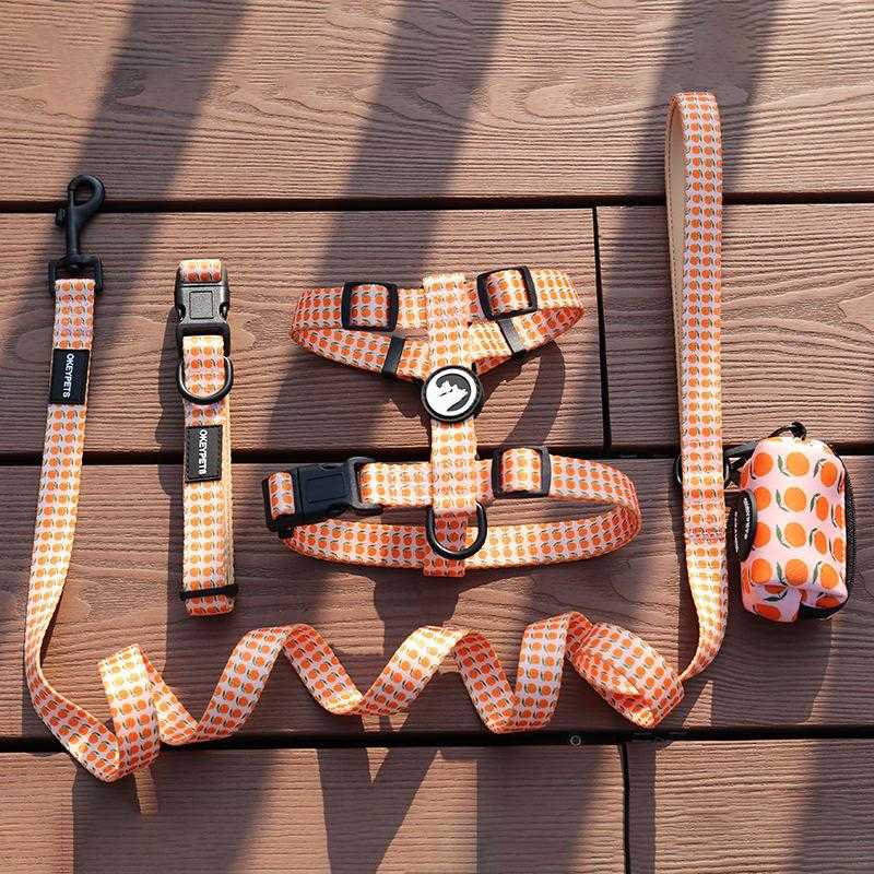 Custom Designer Dog Harness No Pull Adjustable Polyester Cat Dog Vest Harness