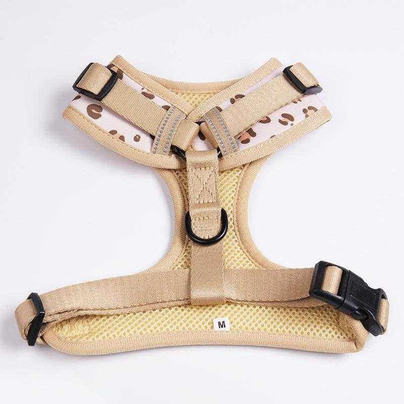 Personalized Dog Harness Lead And Poop Bags Adjustable Pet Cat Mesh Vest Custom Brand Label Reflective Dog Harness