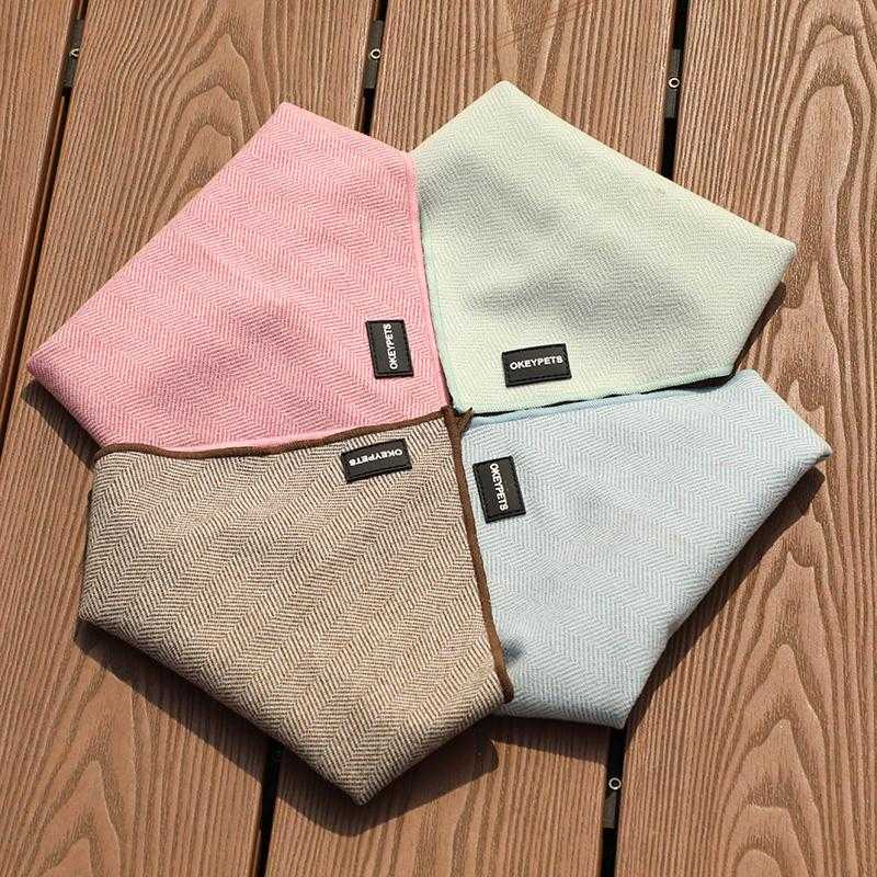 Custom Pvc Label Colorful Collar Leash Poop Bag Dispenser Bow Tie Bandana Set Twill Dog Tweed Thick Harness Vest