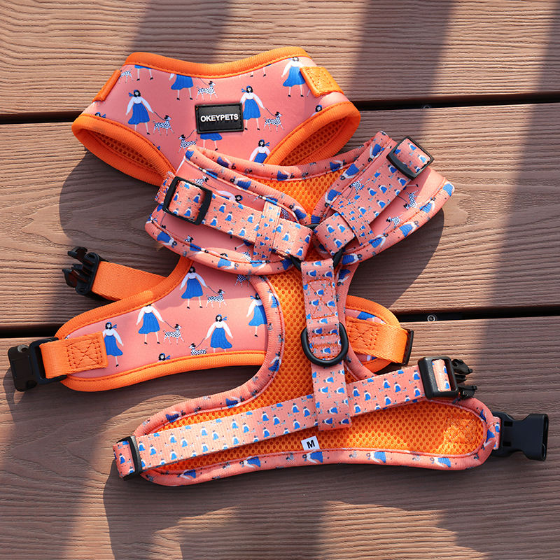 Multi-functional No-pull Pet Vest Harness Backpack Personalized Sublimation Dog Harness Dog Custom Har