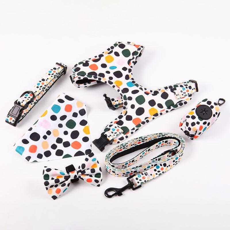 Dog Vest Harness Collar Leash Bandana Cooling Soft Padded Oem Supplies No Pull Custom Adjustable Pet Dog Harness Set