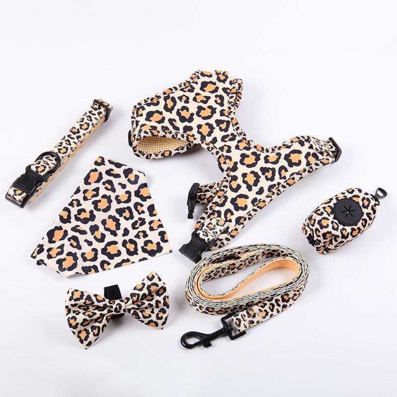 Dog Vest Harness Collar Leash Bandana Cooling Soft Padded Oem Supplies No Pull Custom Adjustable Pet Dog Harness Set