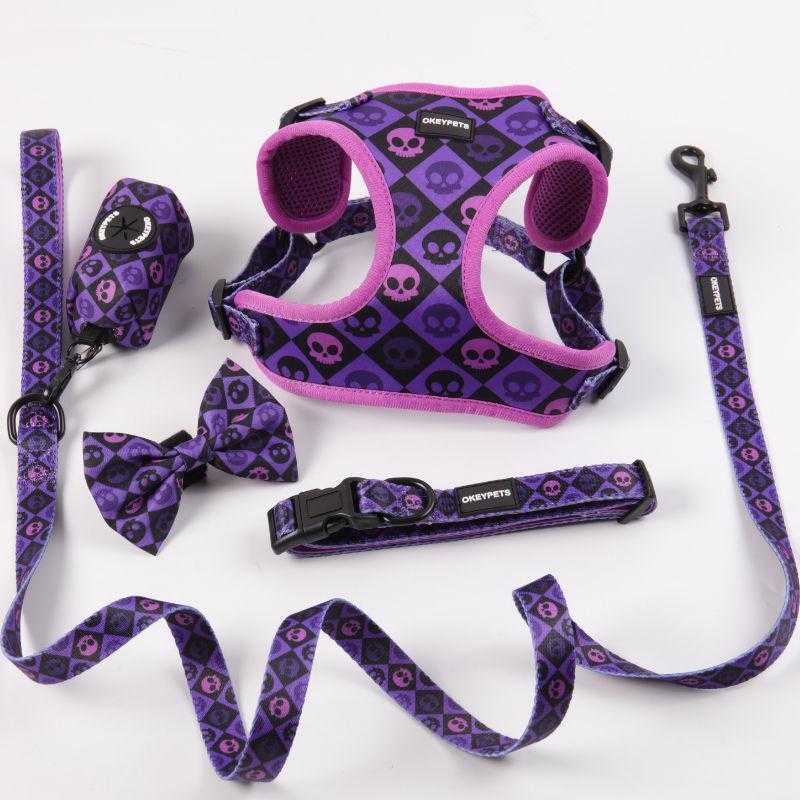 Pet Supplier Custom Logo Step In Dog Breathable Vest Harness Leash Set With Sublimation Printing
