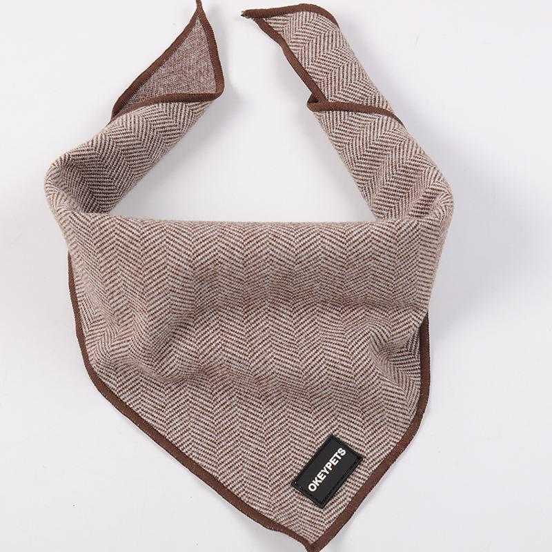 Tweed Twill Material High End	all Weather Mesh Metal Pet Accessories Puppy Dog Harness Brown