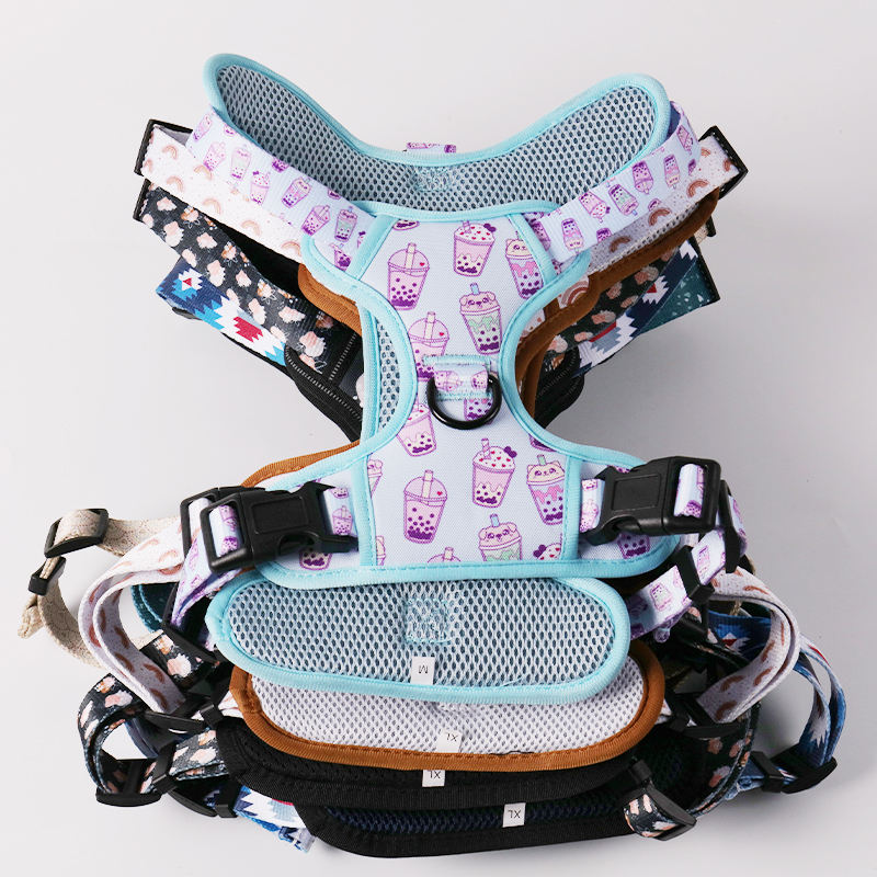 No Pull Adjustable Pet Harness Reflective Working Training Dog Harness For Large Dogs With Durable Metal Ring