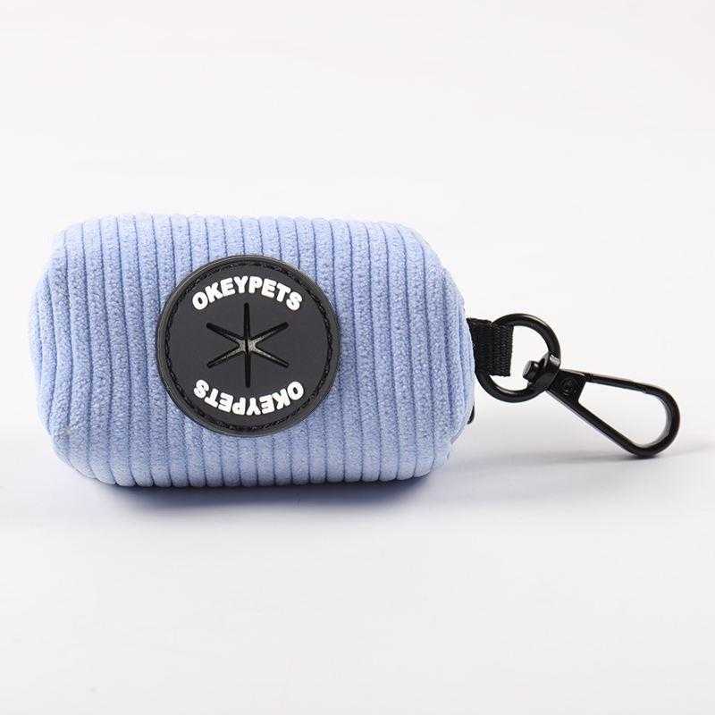 Custom Colors Design Fashion Corduroy Colourful Dog Poop Bag Dispenser Carrier Pet Dog Poop Bag Holder