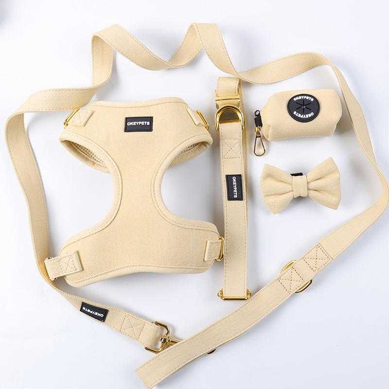 Wholesale Pet Dog Cat Harness Leash Adjustable Personalized Dog Collar Harness Leash Set Custom