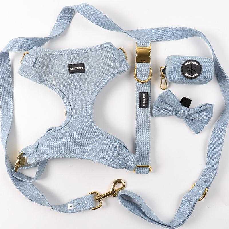 2022 Manufacturers Adjustable Dog Leash And Harness Set Breathable Sport Dog Collar And Harness Set