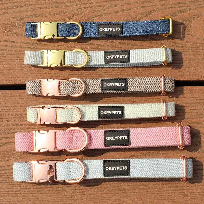 Tweed Luxury Fashion Designer Adjustable Small Dog Harness Mesh Dog Collar Harness Set