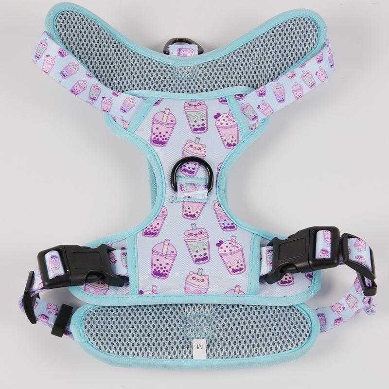 Custom Pattern Oxford Durable Medium Pet Big Dog Vest Anti Pull Design Brand Breathable Mesh Dog Harness