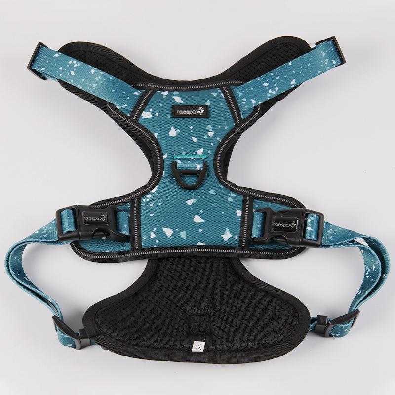 Wholesale Oxford Nylon Luxury Customized Logo Designer No Pull Big Dog Training Adjustable Harness For Large Dogs