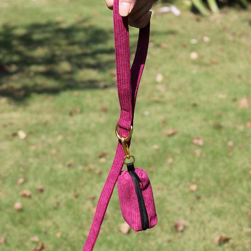 Luxury Blank Dog Waste Bag Holder Dispenser Leash Clip Carrier Outdoor Pet Dog Poop Bag Holder Pouch