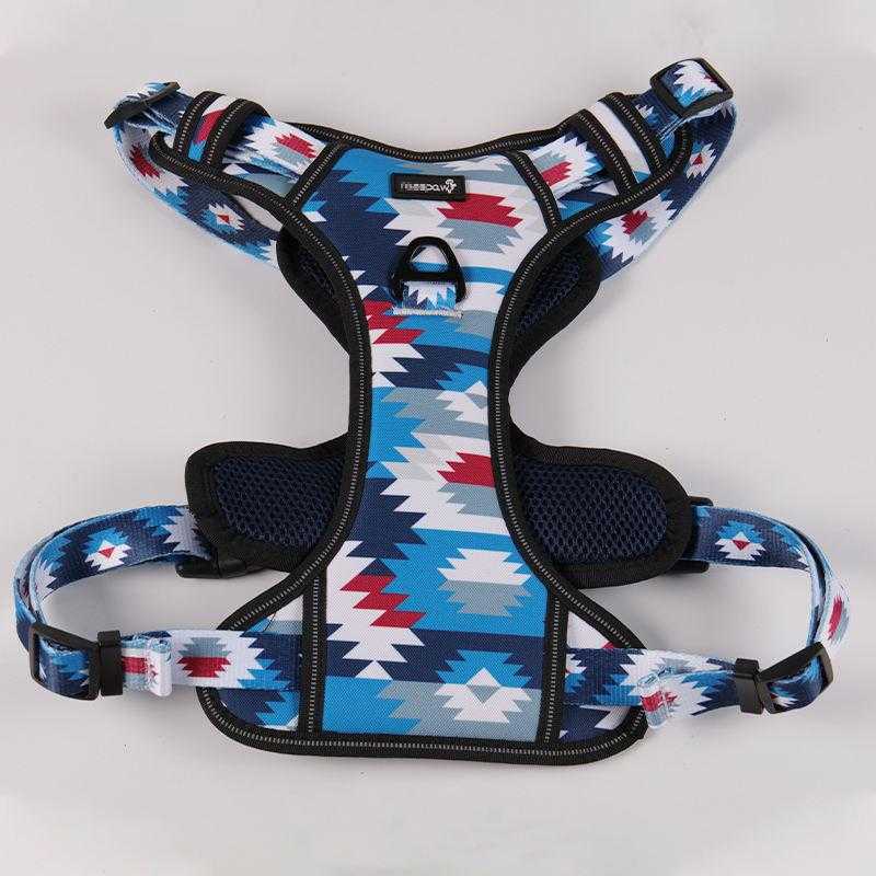 Personalized Private Label Pet Vest Set Backpack Nylon Oxford No Pull Dog Harness Vest With Custom Name