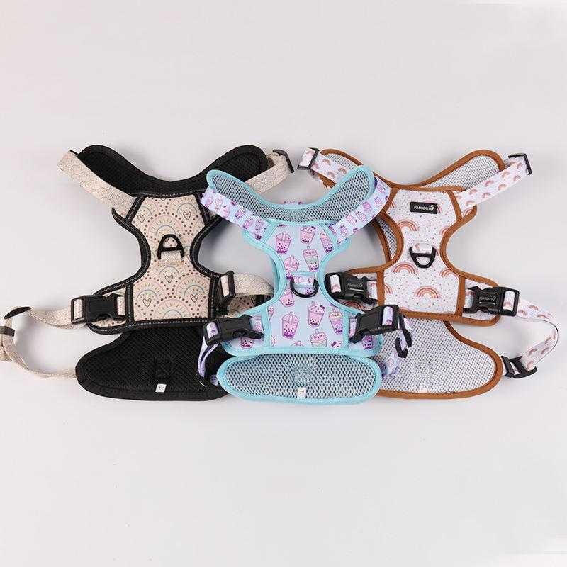 Personalized Private Label Pet Vest Set Backpack Nylon Oxford No Pull Dog Harness Vest With Custom Name