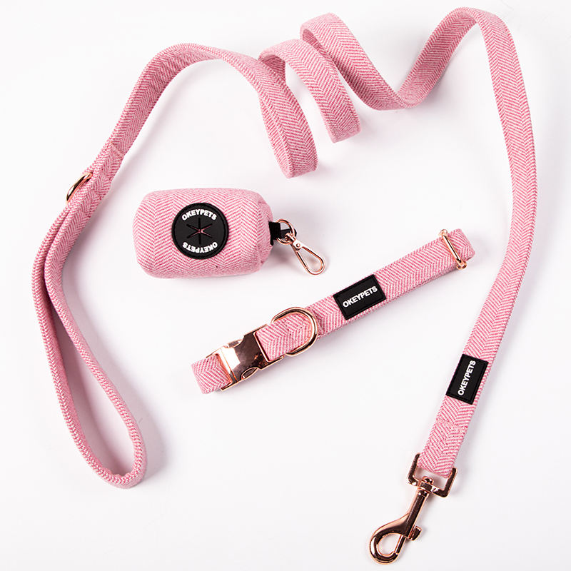Oem Custom Color Dog Collar Neoprene Pink Leash Luxury Personalized Logo Adjustable Pet Blank Plain Dog Collar