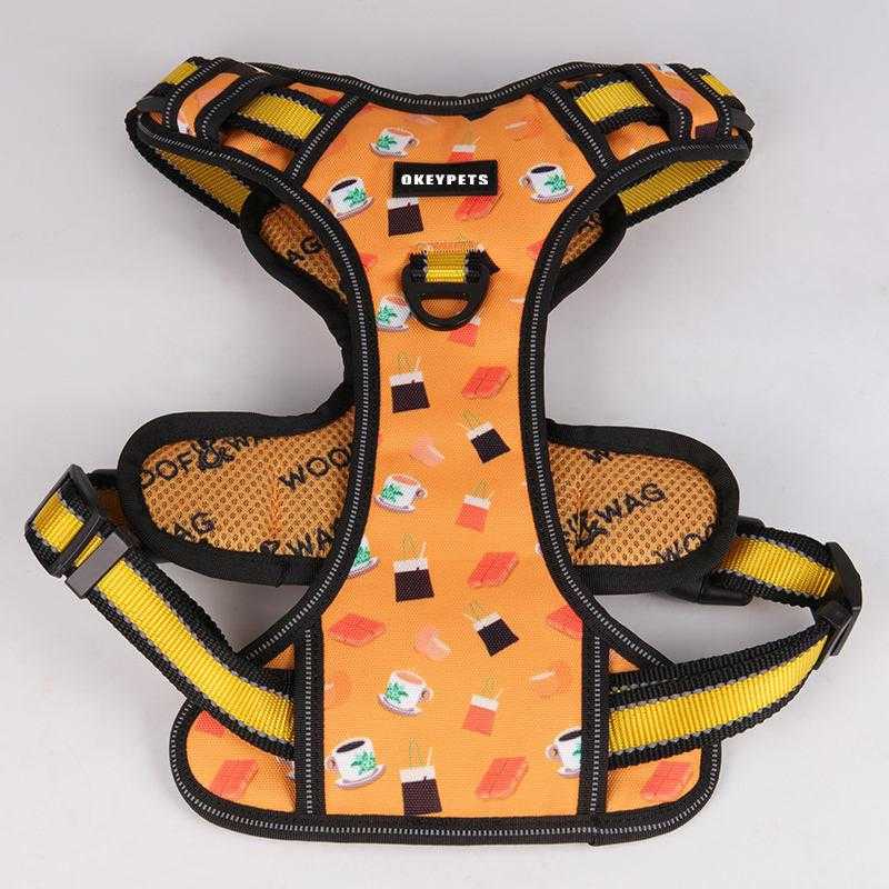 Pet Suppliers Customized Pet Vest Padded Mesh Nylon Oxford Easy Control Handle Durable Big Dog Harness Vest